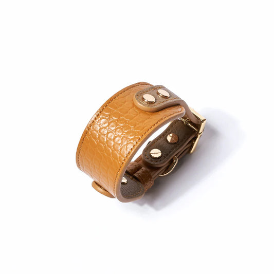 Amber Leather Dog Collar