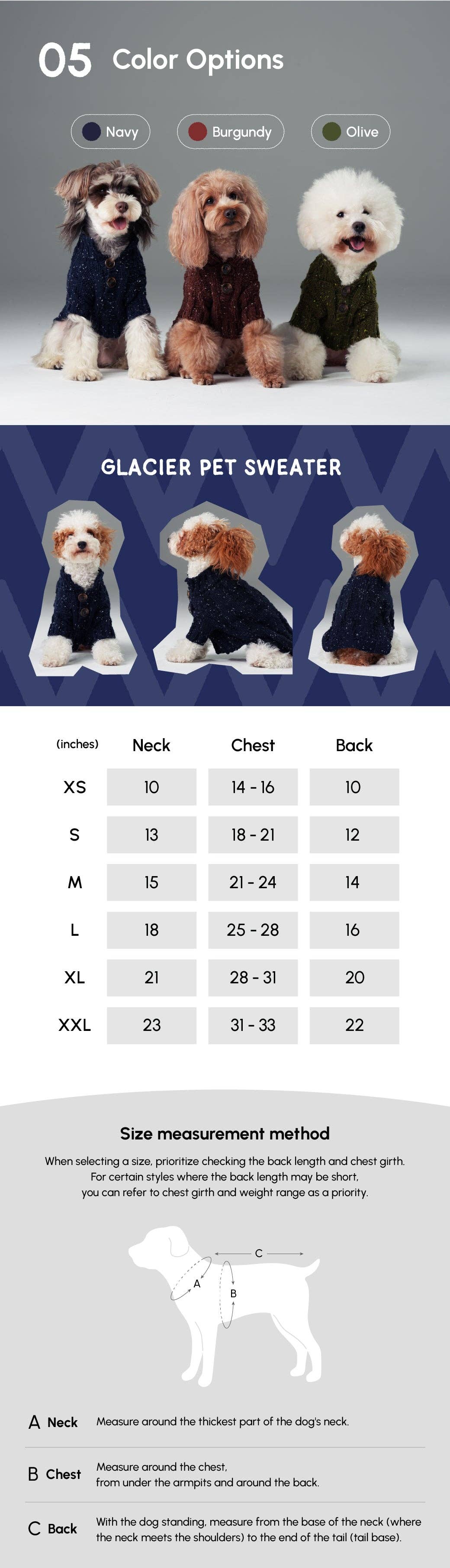 GLACIER PET SWEATER - NAVY