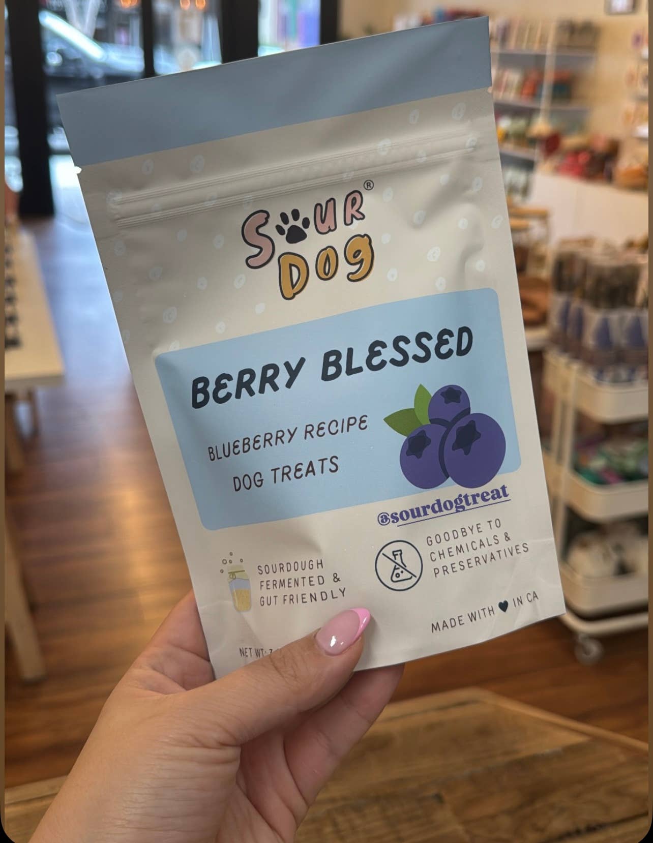 Blueberry Sourdough Dog Treats - Gut Friendly | 3.5 oz